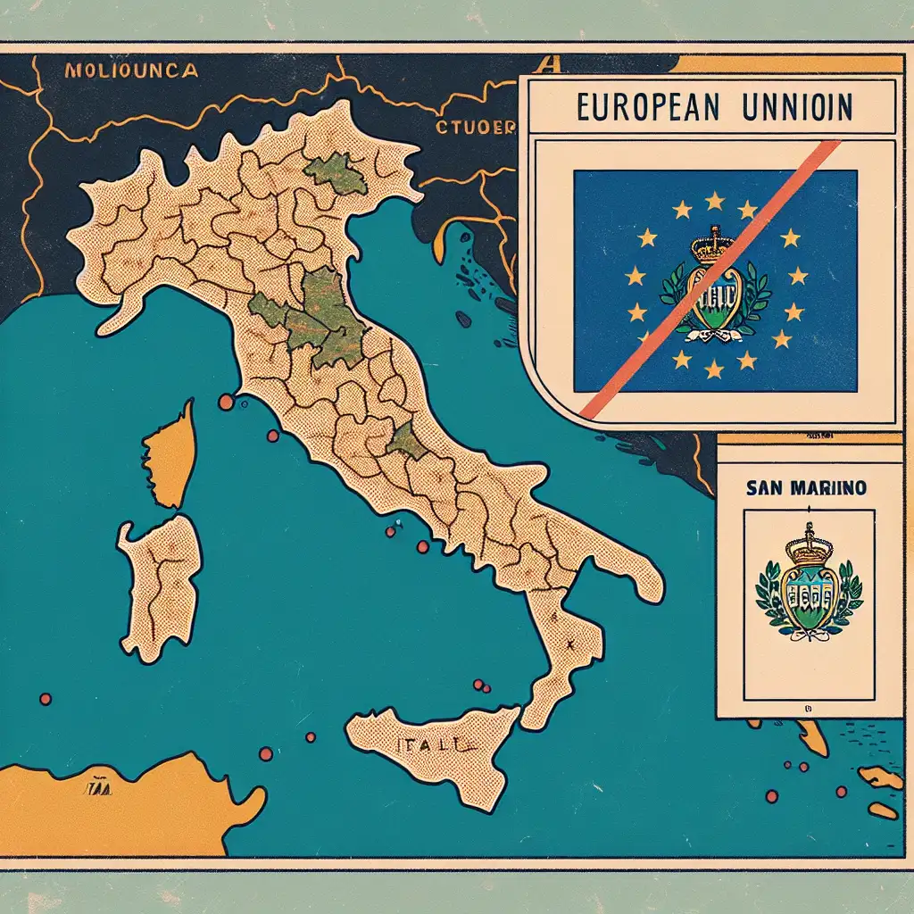 Por que San Marino é parte da Itália e não da UE?