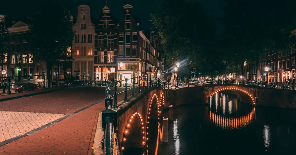 Qual cidade da Holanda é famosa por suas pontes?