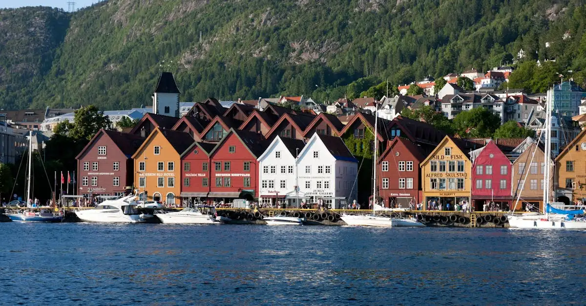 Por que Bergen é famosa pelas suas casas de madeira?