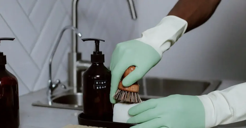Como remover manchas de gordura da cozinha com detergente?