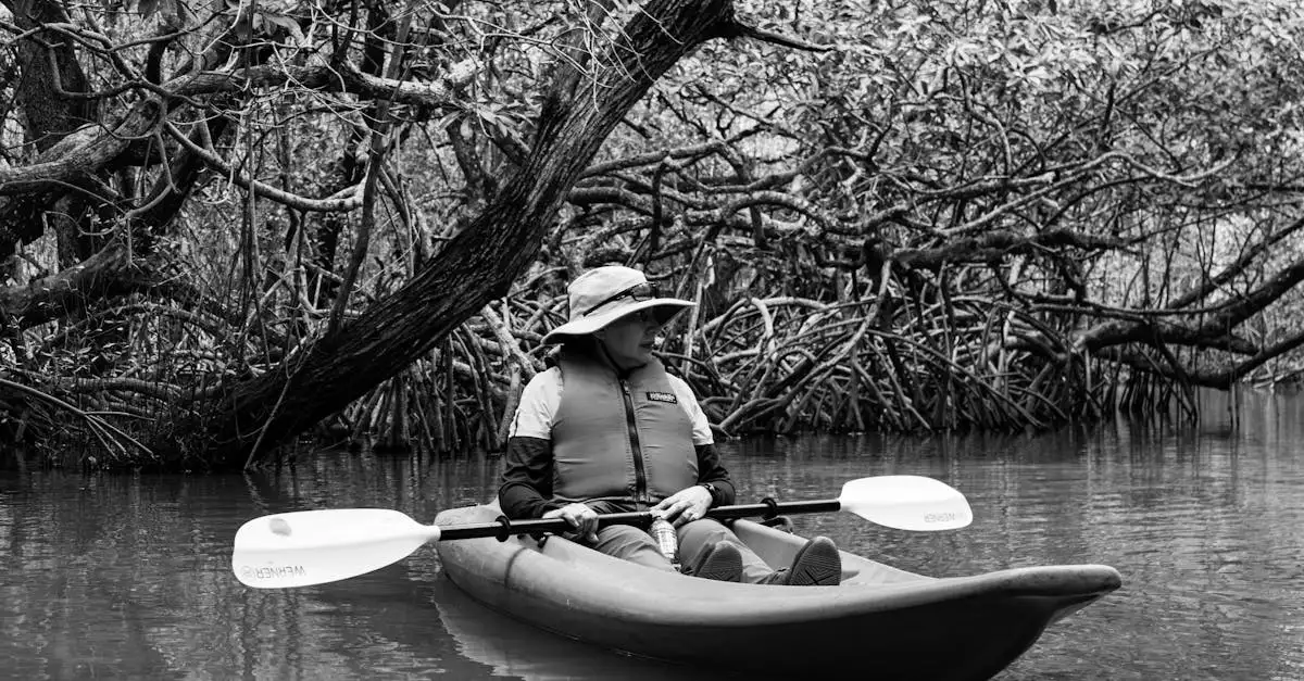 Quais os melhores locais para caiaque nos manguezais de Ometepe?