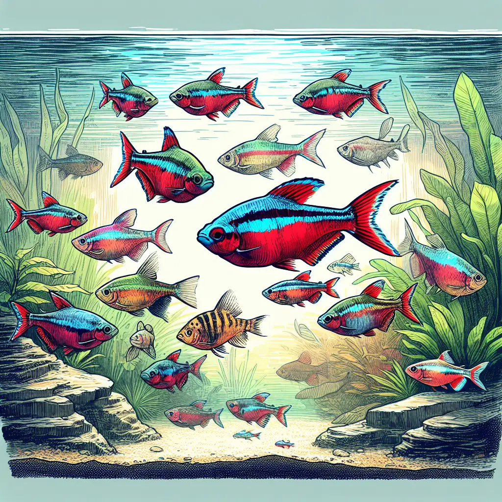 Quais peixes são ideais para conviver com o cardeal tetra?