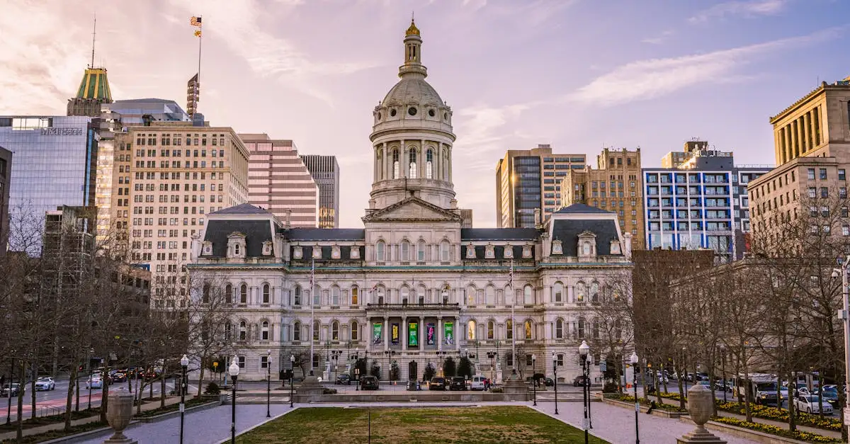 Qual é a capital de Maryland e por que é essa cidade?