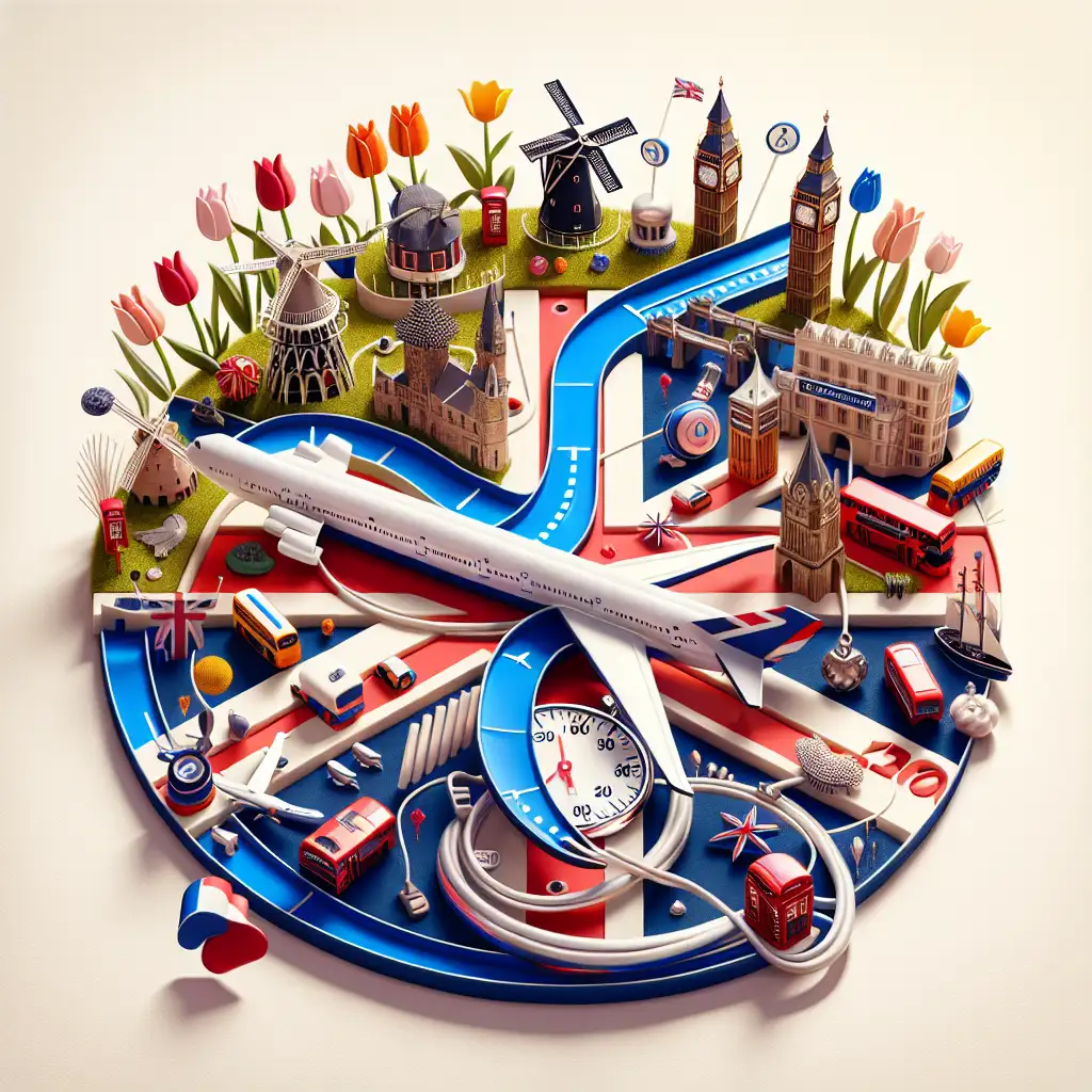 Qual é a duração do voo de Amsterdã a Birmingham (BHX)?