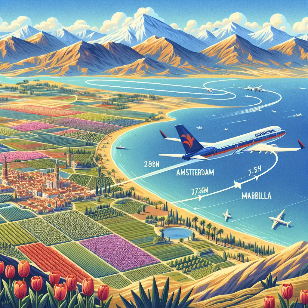 Qual é a duração do voo de Amsterdã a Marbella?