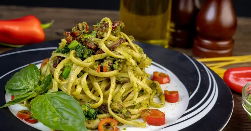 Quais legumes são ideais para acompanhar pasta pesto?