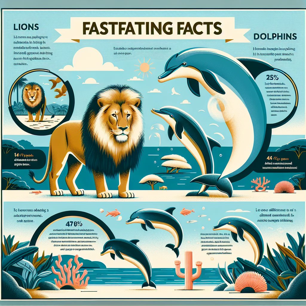 Quais são as curiosidades fascinantes sobre leões e golfinhos?