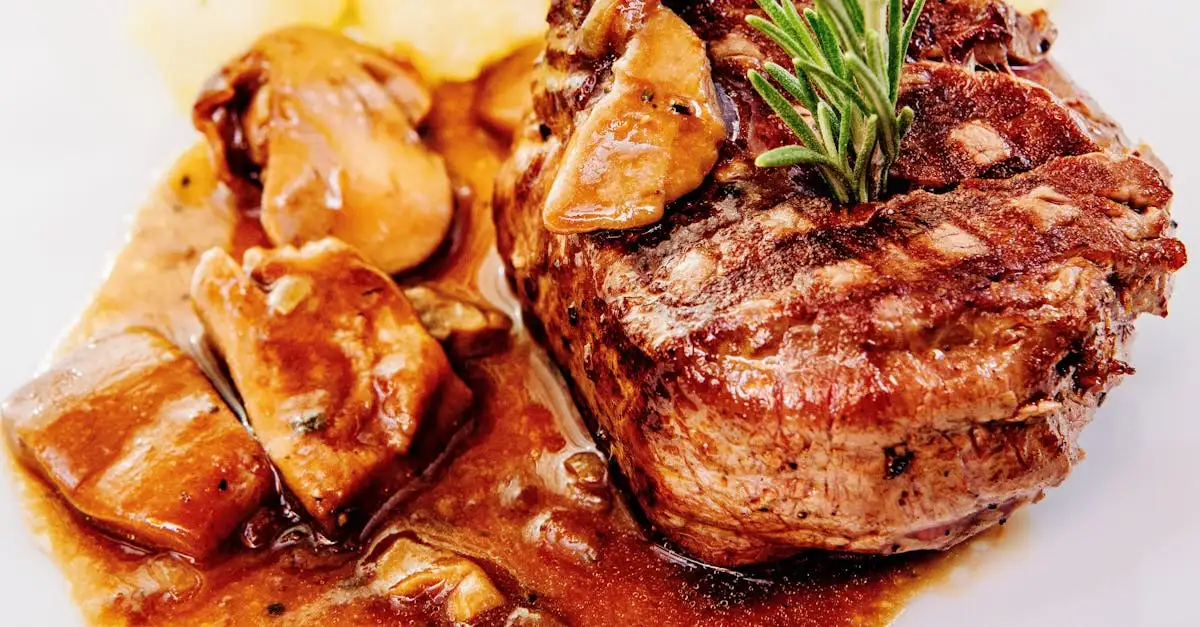 Qual carne combina melhor com molho de cogumelos?