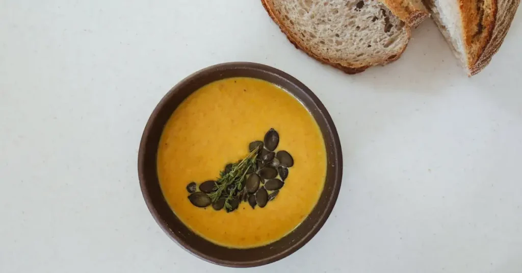 Qual pão combina melhor com sopa de abóbora?