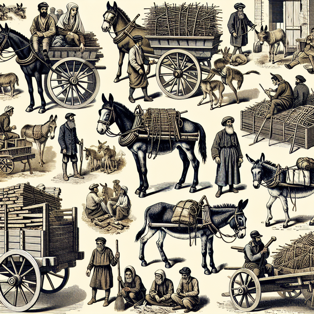 Como eram transportados cavalos e jumentos antigamente?